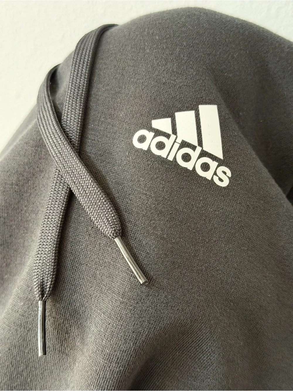 adidas Essentials 3-Stripes Fleece Hoodie Black White Size Small